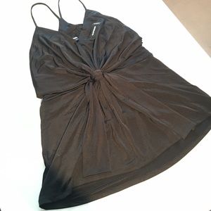 Express Black Knot-Front Spaghetti Strap Camisole